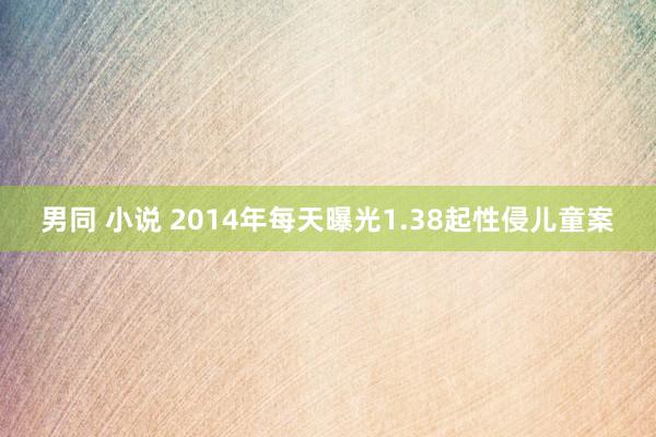 男同 小说 2014年每天曝光1.38起性侵儿童案