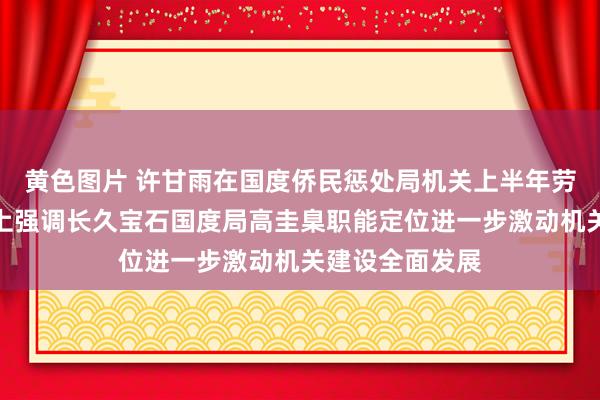 黄色图片 许甘雨在国度侨民惩处局机关上半年劳动总结讲评会上强调长久宝石国度局高圭臬职能定位进一步激动机关建设全面发展