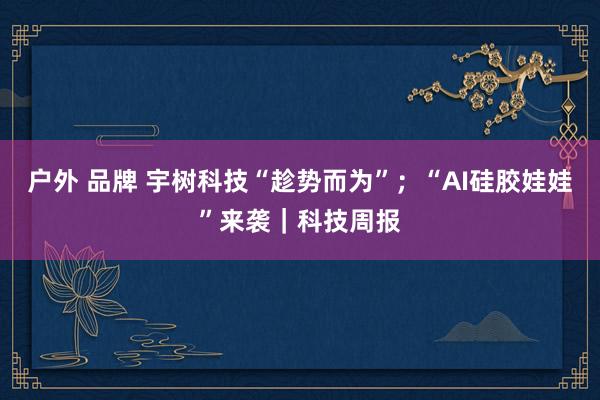 户外 品牌 宇树科技“趁势而为”；“AI硅胶娃娃”来袭｜科技周报