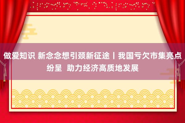 做爱知识 新念念想引颈新征途丨我国亏欠市集亮点纷呈  助力经济高质地发展