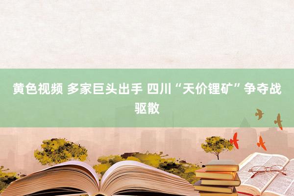黄色视频 多家巨头出手 四川“天价锂矿”争夺战驱散