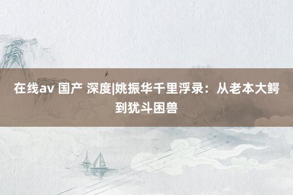 在线av 国产 深度|姚振华千里浮录：从老本大鳄到犹斗困兽