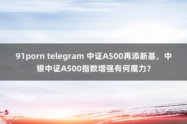 91porn telegram 中证A500再添新基，中银中证A500指数增强有何魔力？